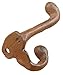 5 RUSTIC COAT HOOKS CAST IRON ACORN 3 1/4