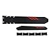 PU Frame Scratch Protector Sticker – Waterproof for Bike Chainstay & Down Tube Guard for Carbon Fiber Frames, 34 x 6 cm, Black(red)