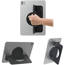 Nillkin Flexwing Adhesive Tablet Stand, 0.14 inch Invisible Slim iPad Holder, Stepless Adjustable Stand, Built-in Back Magnets, Compatible with Tablets Up to 10.4-13.2 inch, Black
