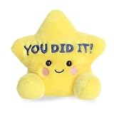 Aurora Adorable Palm Pals You Did It Star Stuffed Animal - Fun Collectible Plush for Kids and Adult Collectors - A Gift of Affection to Express Congratulations - Yellow 5 Inches