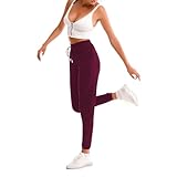 Stanpetix Damen Sweatpants mit Taschen - Jogger für Frauen Sporthosen Hosen (Rotweine,S)