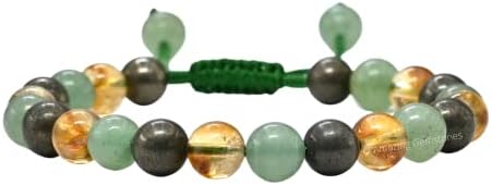 Amazing Gemstone Money Wealth Success Bracelet - Pyrite Green Ave...