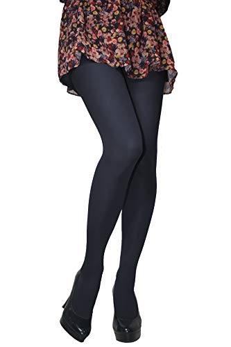 JUST BEAUTY TOUCH Women's Semi Opaque 40 Denier Microfibre Tights Classic (Navy Blue, Medium)