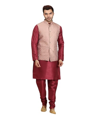 Image of Ethluxis Men Kurta Pyjama Jacket Set