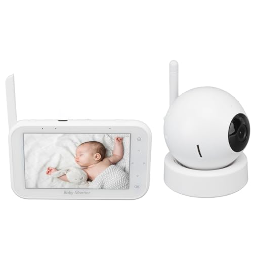 Monitor de Temperatura Ambiente para Bebês, Visão Noturna Rotativa de 360 ​​graus, 100-240V, Monitor