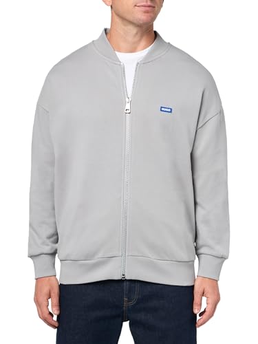 Image of HUGO Men's Twill French Terry Zip Up Bomber Sweatshirt