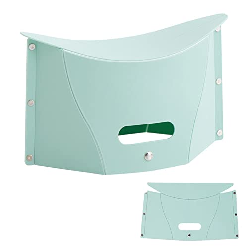 koofull Folding Portable Camping Hiking Stool, Lightweight Collapsable Foldable Chair for Travel Gathering BBQ Subway Backpacking Outdoor Squatty Potty Ultralight Mini (Green)