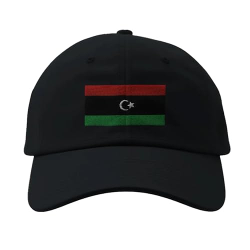 Casquette Drapeau de la Libye Noir ajustable pour éviter la chaleur et afficher sa fierté