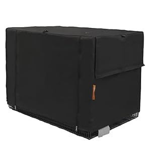 Seamander Dog Crate Cover Durable – Polyester Pet Kennel Cover Universal Fit for 18-48 inches Wire Dog Crate (42Inch, Black)