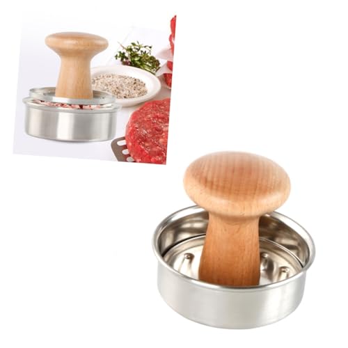 ifundom 1Pc Stainless Steel Meat Press Mould Maker for Burgers Durable Kitchen Gadget for DIY Cooking Beef Maker Tool for Hamburger and Meat Preparation