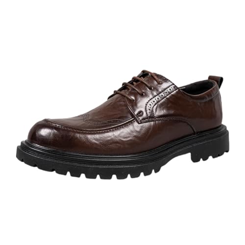 Men's Polished Leather Oxfords, Trendy Formal Shoes - Perfect for Workplace, Formal Gatherings & Daily Commute