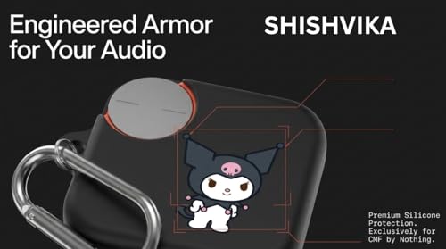Image of SHISHVIKA Ultra Armor Silicone Case Cover Compatible for CMF by Nothing Buds Pro 2 / Buds 2 Plus /Buds 2 (Kuromi, Cartoon)