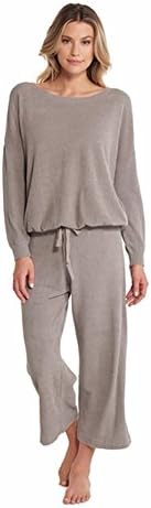 Barefoot Dreams CozyChic Ultra Lite Slouchy Pullover for Women, Ultra Soft Long Sleeve, Crew Neck Pullover