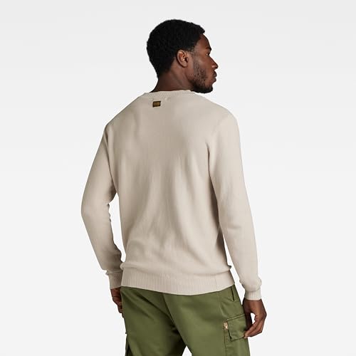 Miniatura 3 de G-Star Raw Indigo Moss R Knit Sudadera, Beige Whitebait D24461-D631-1603, Xl Para Hombre