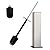 BVL Toilet Brush and Holder Set Brushed Nickel Stainless Steel 304 Square Freestanding Toilet Brush for Bathroom
