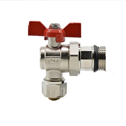 Válvula de bola angular de 16/20mm para regular el colector de agua del suelo radiante 2
