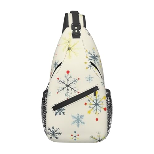 Mochila cruzada con estampado geométrico para viaje y senderismo miniatura 1