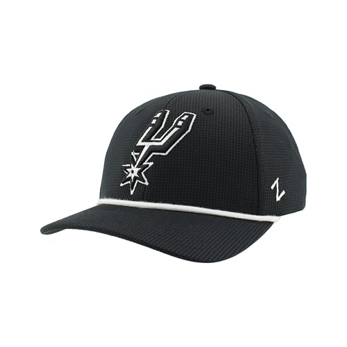 San Antonio Spurs NBA Officially Licensed Rope Hat Snapback Backspin Contrast Black