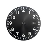BXvltgpd 33.8mm Watch Dial Luminous Pilot Style Fit NH35 NH35A NH36 Movement Watch(Black)