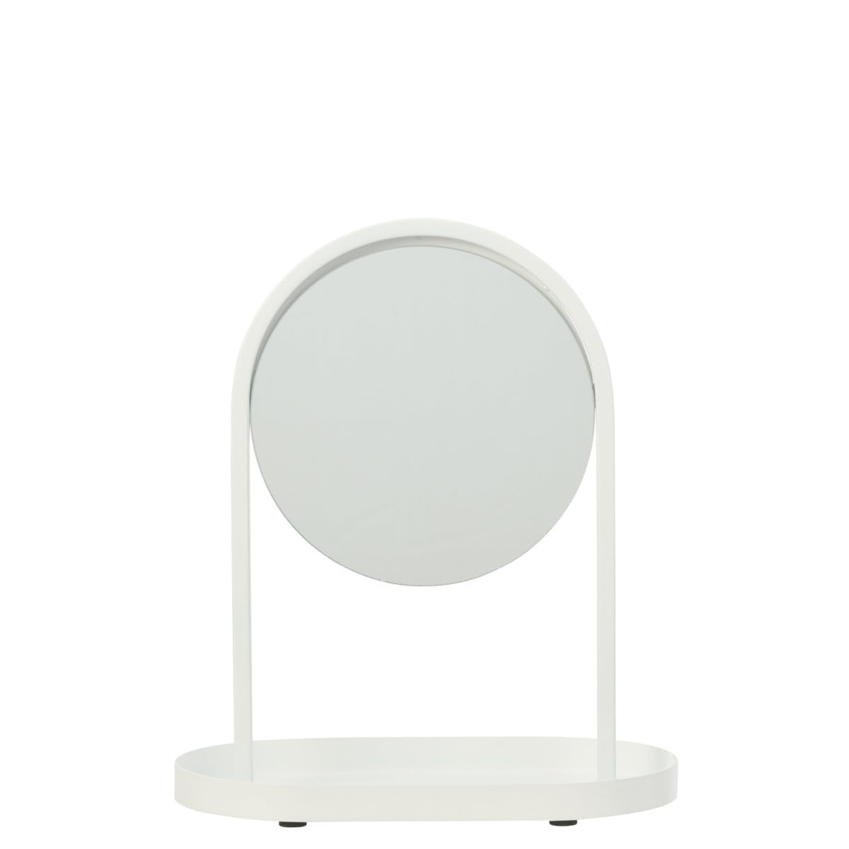 Paris Prix Miroir avec Support Bijoux Perle 32cm Blanc