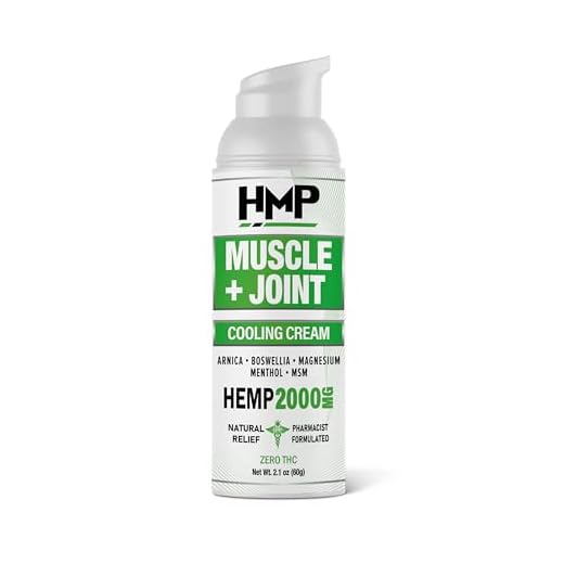HMP BRANDS Hemp Cream Muscle & Joint Support 2000MG with Menthol for Knee, Muscle, Joint, Back, Shoulder, Elbow Relief, Natural Formula Made in USA, 2.1oz