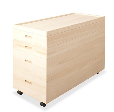 Amazon.co.jp: 桐衣装箱 高さ64cm (キャスター付) 桐天然木 日本製 HI