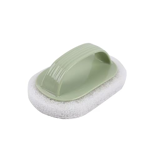 Image of Dish Brush,Bathtub Brush,Hand-Held Pool Scrub Brush,Pool Cleaning Scrubbing Sponge Pad,Bathroom Clean Scrubber Scouring for Cleaning Step Corner Shower Tile Sink Spas Tubs Kitchen (Green 4 Packs)
