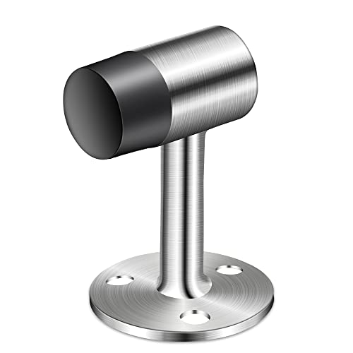 Tpohh 3 Inch Height Zinc Alloy Floor Mount Bumper, Gooseneck Door Stop With Rubber Bumper – Protects Walls From Door Knob Damage #TOP25