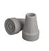Crutch Tips Heavy Duty 7/8 Inch, Replacement Rubber Crutch Tips, Crutch Accessories Super Crutch Tip, Replacement Parts for Crutches (Aluminum & Wooden), Gray
