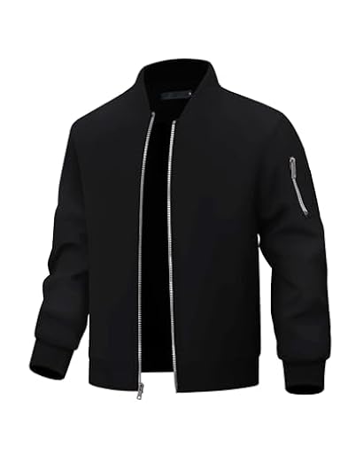Autsel Chaqueta de Hombre Chaquetas de Béisbol Chaquetas Informal Cortavientos Ligeras Ropa Deportiva al Aire Libre Primavera Otoño Negro L | Ya disponible en tu tienda friki favorita! En mundofriki.es!