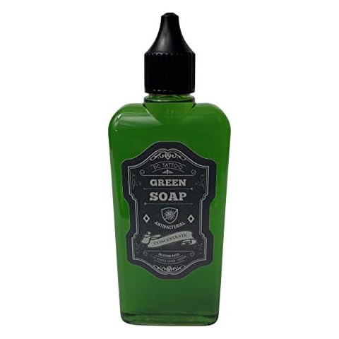 DCtattoo - 100ml Tattoo Antibacterial Green SOAP Concentrate Skin Cleaning Cover