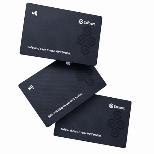 Safnect NFC Crypto Hardware Wallet – 3-Card Seedless Backup, Cold Storage for BTC Bitcoin, ETH Ethereum, Solana & 2,000+ Coins, No Recovery Phrase Needed, Ultra-Secure Offline Wallet, One-Tap Setup