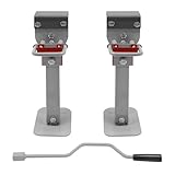 Grande capacité de charge : ce vérin de levage en acier au carbone de haute qualité supporte une charge statique de 1 à 2 tonnes (2204,62-4409,24 lbs) et offre une stabilité fiable pour les remorques lourdes, les camping-cars et les remorques basculantes