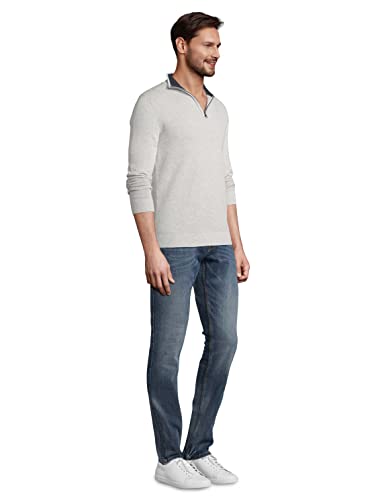 TOM TAILOR Hommes Troyer Pull en tricot 1030707, 14427 - Light Soft Grey Melange, XL - Image 6