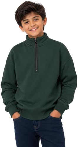 Image of T2F Boys Cotton High Neck Oversized Fit DropShoulder Sweatshirt