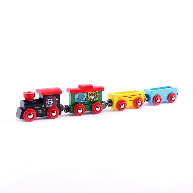 Wooden Toys Train Set with One Engine 3 Biggie Circus Model Kids Happiness Pieces Wooden Train Cars - Magnetic Wooden Train Toys for Toddlers (B0BYZ42JF1) Amazon Price History, Amazon Price Tracker