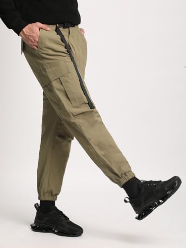 Image of Men's Navy Slim Fit Casual Cargo