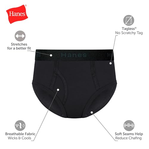 Image of Hanes boys Underwear Boxer Briefs Pack, 8-pack, Cotton-stretch Dyed Boys' Underwear, Moisture-wicking