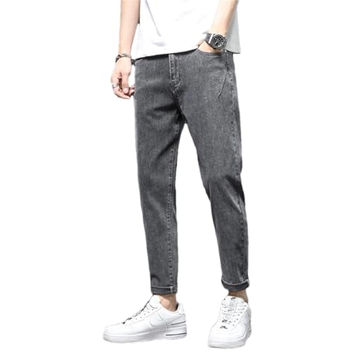 Men Summer Jeans Soft Straight Slim Fit Loose Trendy Long Pants Versatile Pants