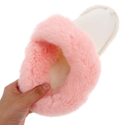 Par de plantillas peludas desmontables para zapatos miniatura 5