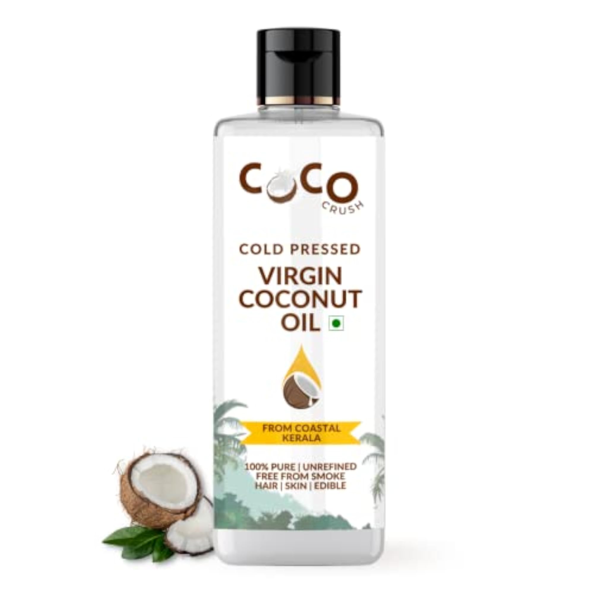 Cold Pressed Coconut Oil for Hair and Skin, 200ml