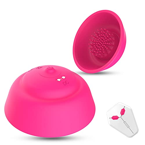 Gsprot Nipple Massager, Wireless Vibrating Nipple Suckers With 12 Modes To Stimulation Breast Toys With 2 Suction Cups Vibrator Sex Pink Nipple-02 0 #TOP25