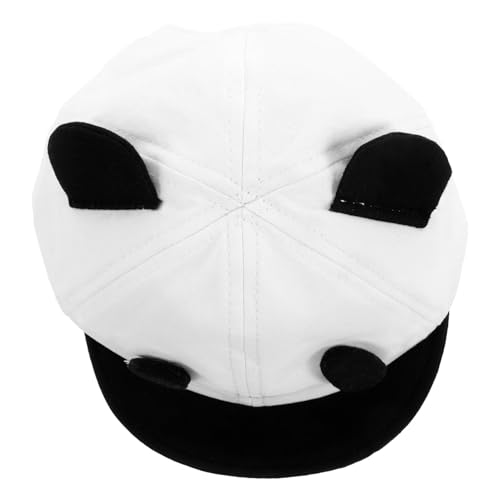 FRCOLOR Cute Panda Hat Soft Baseball Cap for Toddlers Sun Hat Girl Boys and Girls Lightweight and Breathable White