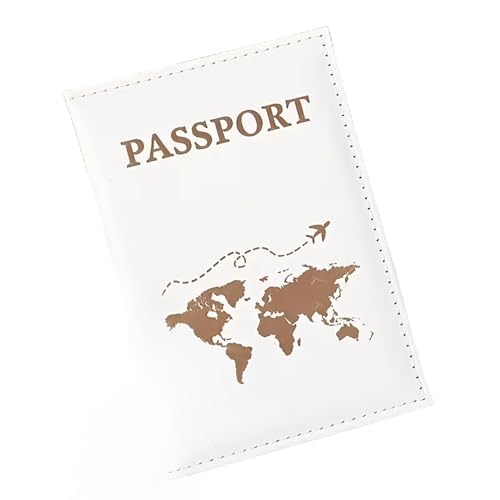 Image of House of Quirk Multi-Functional PU Leather Travel Passport Case, Passport Protection Cover, Credit Card & ID Card Holder (White)