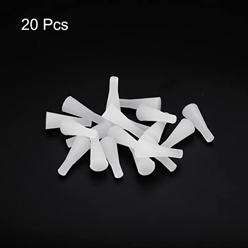 Image of MECCANIXITY Silicone Rubber Tapered Plug 4mm to 8mm Solid White for Powder Coating, Painting, Anodizing, Plating, Sandblasting, Laboratory Use 20 Pieces