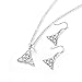 ChicSilver Juego de Joyas Collar y Pendientes de Nudo Celta Plata de...
