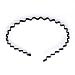 AKOAK 2 Pcs Unisex Black Spring Wave Metal Hoops Hair Bands Girl Men`s Head Band Accessory