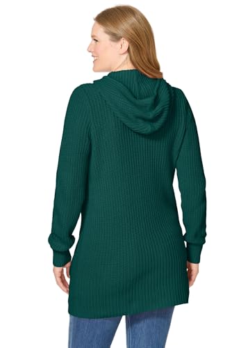 Woman Within Plus Size Shaker Sweater Pullover Hoodie2