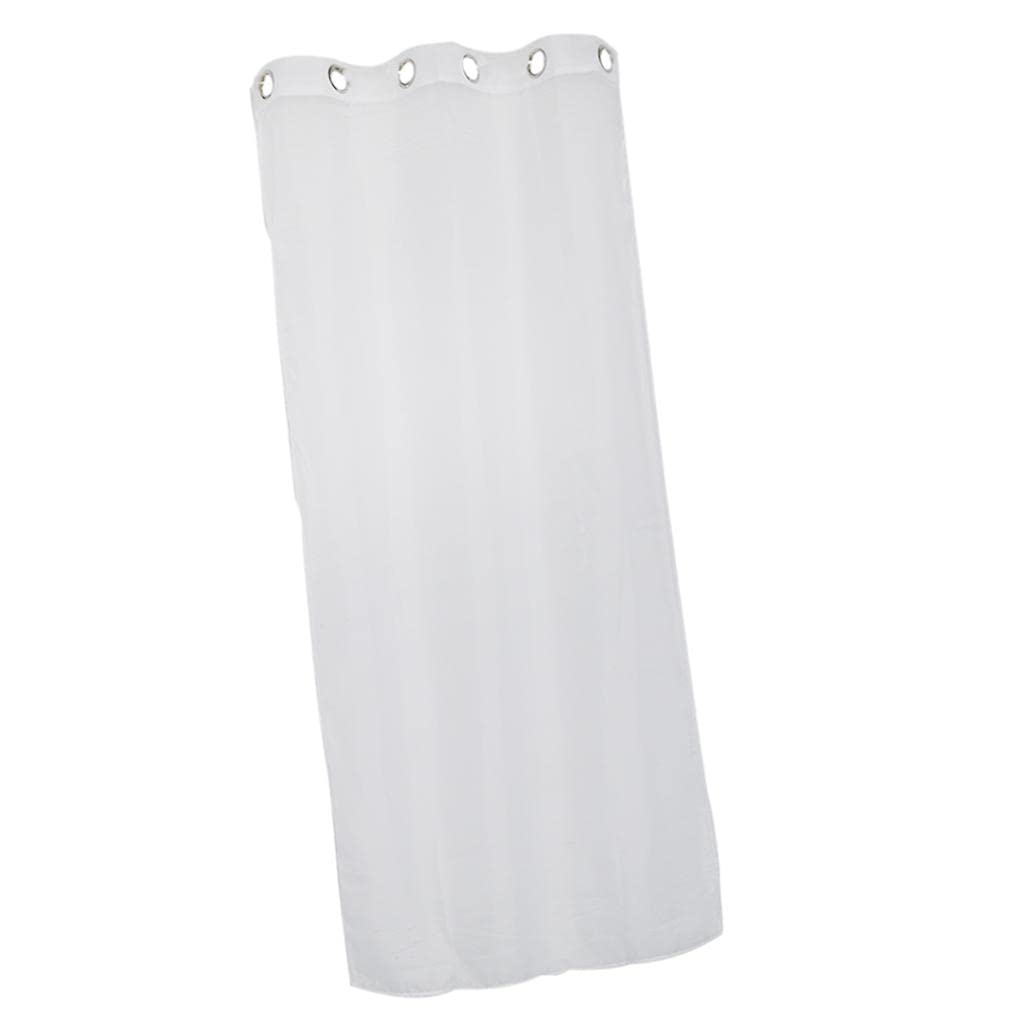 Benix Elegant Eyelet Curtain Dapes Solid Window Panel Room Door Office Living Room Decor White