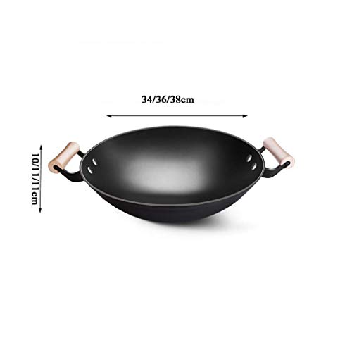 Wok de hierro fundido grande para inducción miniatura 3